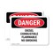 Signmission Diesel Combustible Flammable No Smoking Danger Sign, Plastic, 10in W x 7in L, 2PK OS-2PACK-DS-P-710-L-2529 - alternate 1